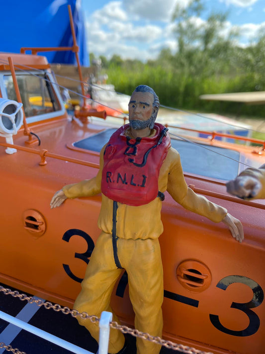 1970 Beaufort Lifeboat Crew Leaning Back Rail